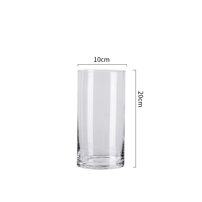 DESITA Factory Cheap Wholesale Clear Tall Wedding Cylinder 60cm Big Glass Vase For Decoration Modern Nordic crystal decor vase