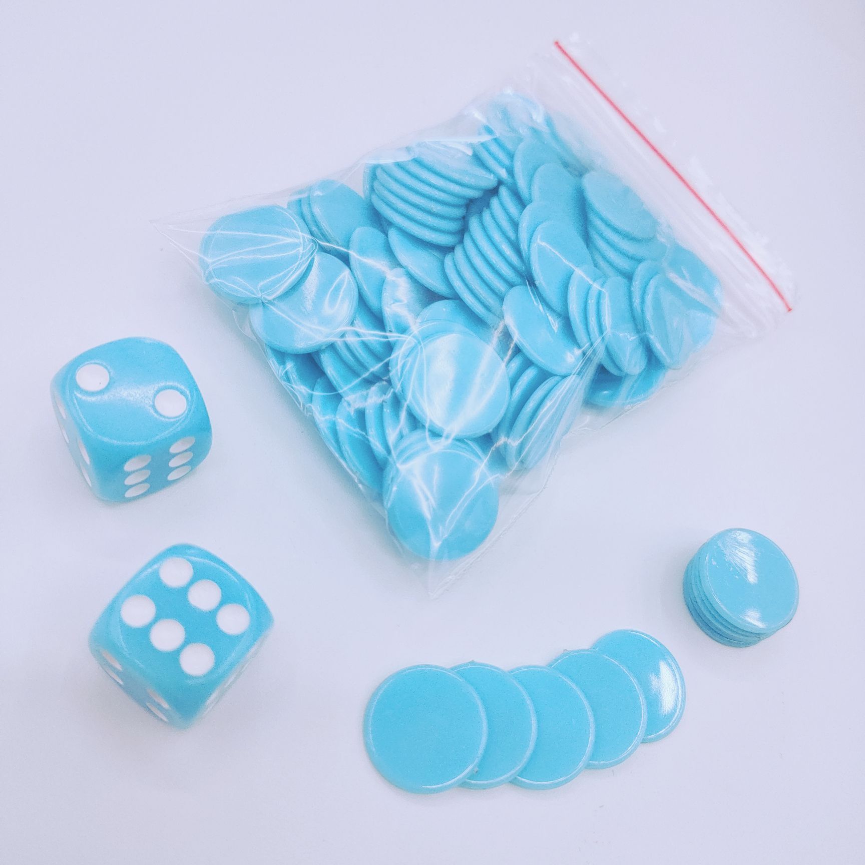 Plastic tokens chips transparent chips BINGO game accessories BINGO dice transparent discs wholesale