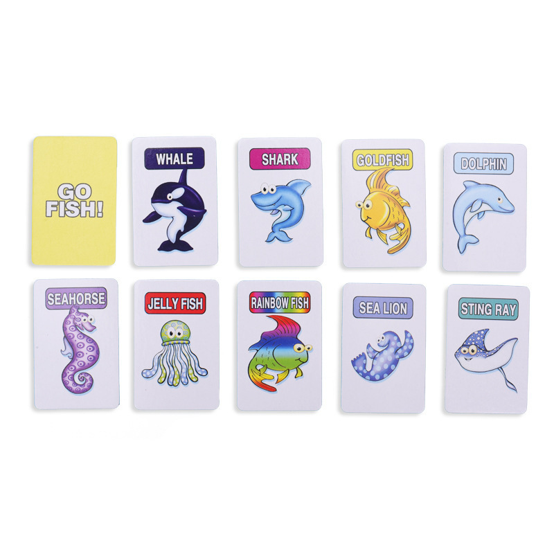 Customization playing card puzzle card old maid go fish crazy hearst solitaire-game card children's learning study toys