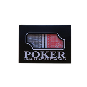 Factory Custom Printing Black Red Rose Plastic Deck PVC Waterproof Poker Cards With Tuck Box