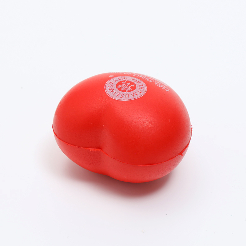 Deskjoy Foam Antistress Ball Promotional Custom Logo Heart Shape Stress Ball Pressure Toy PU Anti Stress Ball