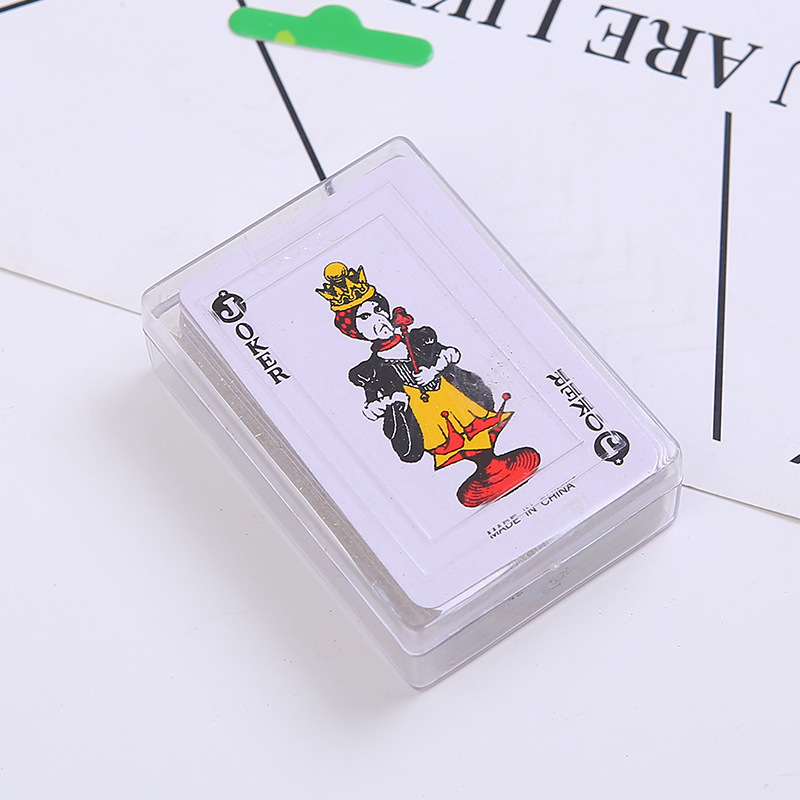 Deskjoy printing mini standard poker playing cards with plastic box