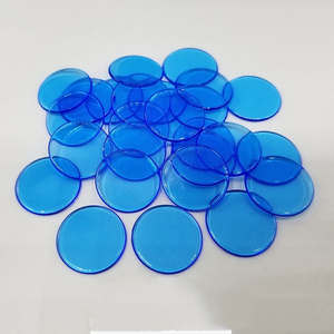 Color transparent small round plastic toy chips round cards all kinds of game points chip coins bingo clip