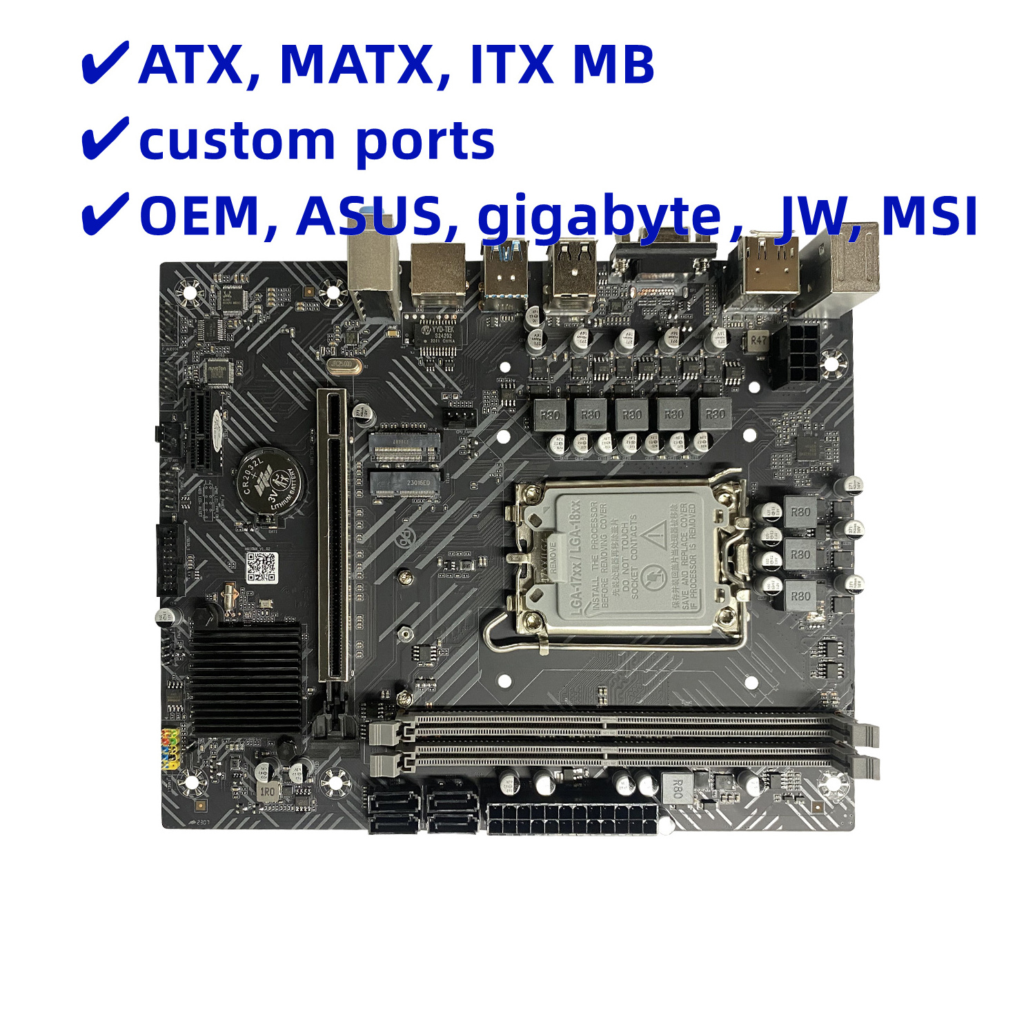 X99 X79 B550 B450 h61 H110dual cpu ddr4 gaming with combo motherboards