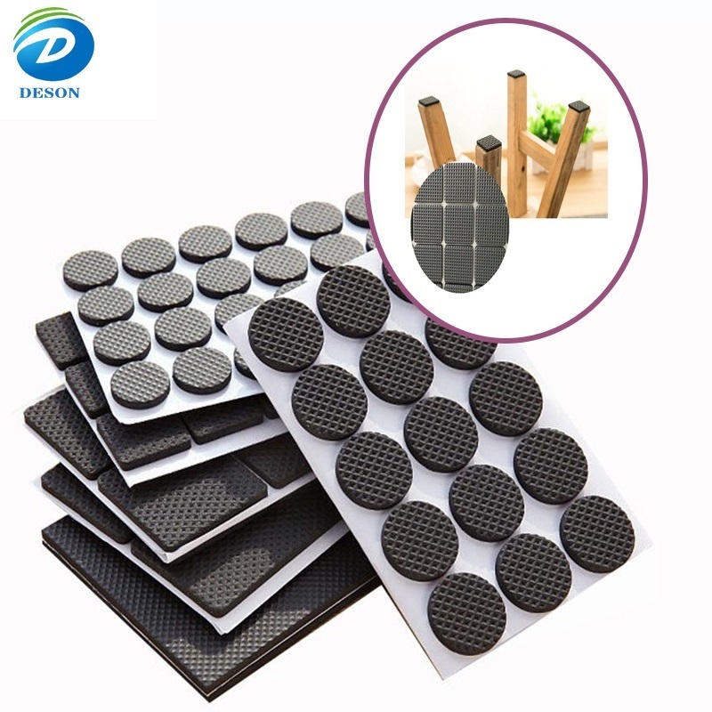 Deson02 3m silicone anti slip transparent antivibration general foam rubber base pads gaskets sheets seals strips bands