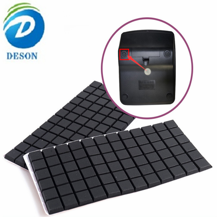 Deson02 3m silicone anti slip transparent antivibration general foam rubber base pads gaskets sheets seals strips bands