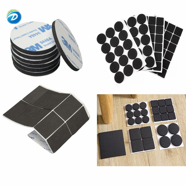 Deson Transparent Rubber Anti-slip Silicone Rubber  Adhesive Silicone Die  Pads Tape Feet For Chair Bumper