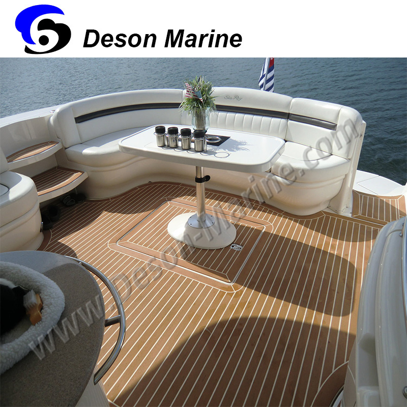 Customized Synthetic Teak Sea Floor Ship Dec Amt PVC Teak Boat Floor for Yacht