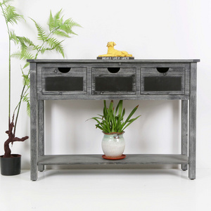 Design Restoring Ancient Ways 3 Drawer Wood Store Content Console Table With Bottom Shelf