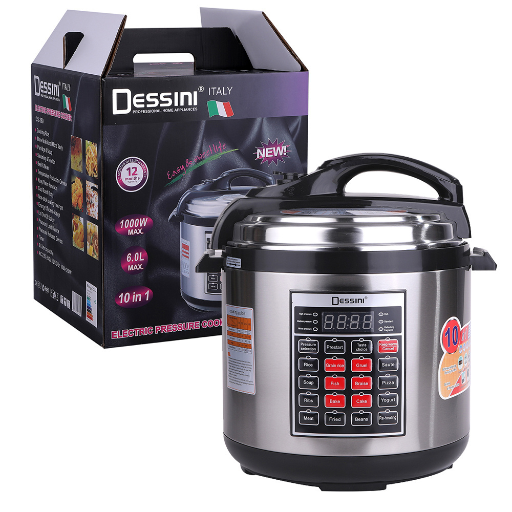 Dessini Factory Supply Household Cooking Appliances Electric Aluminum Pressure Pot Cookers