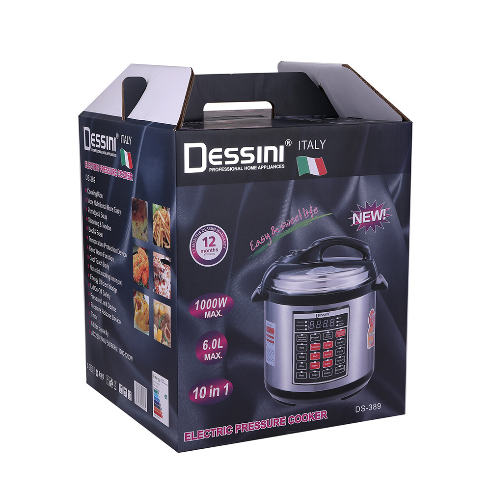 Dessini 6l Electric Pressure Cooker Stainless Multifunction Cooking Kitchen Pots