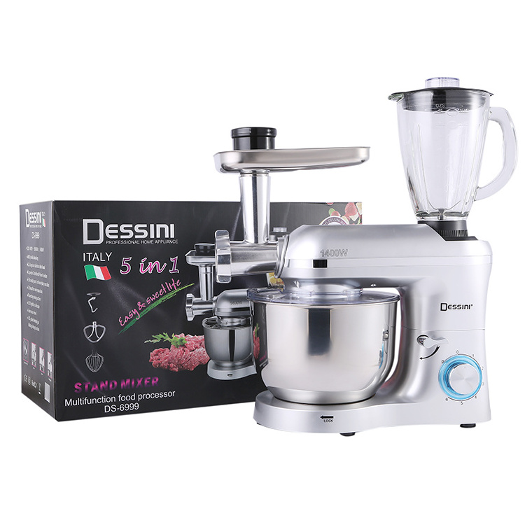 DESSINI Hot Sale Best Stand Mixer Fruit Blender Meat Mincer Pasta Maker Multifunctional 5 In 1 Food Processor