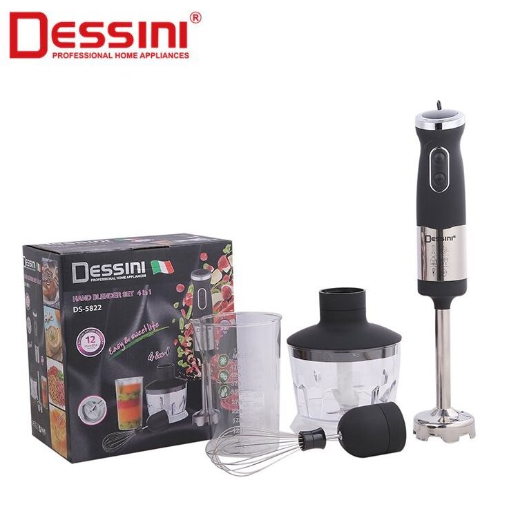 DESSINI  4 in 1  Home Kitchen Food Mixer Egg Beater Juice Vegetable Chopper Meat Grinder Hand Blender