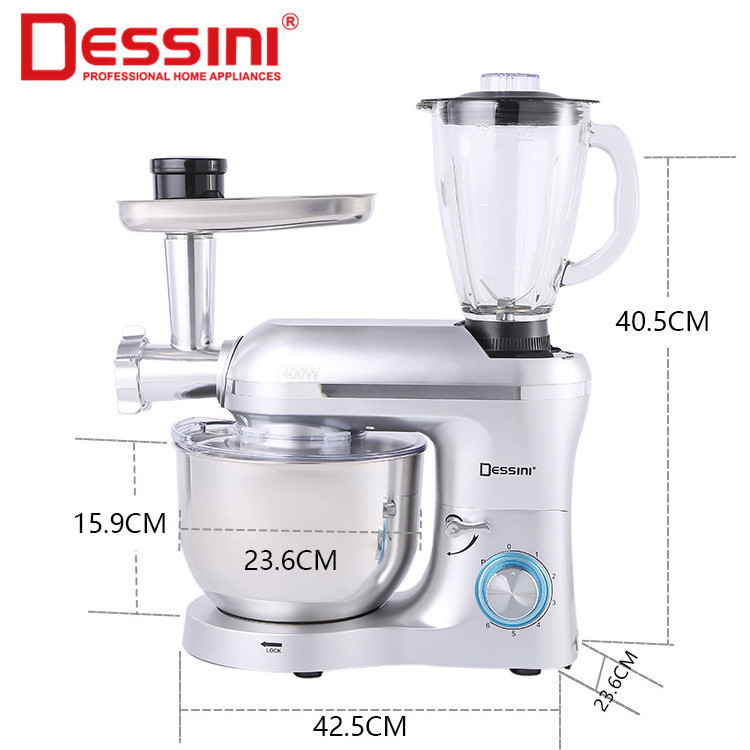 DESSINI Hot Sale Best Stand Mixer Fruit Blender Meat Mincer Pasta Maker Multifunctional 5 In 1 Food Processor