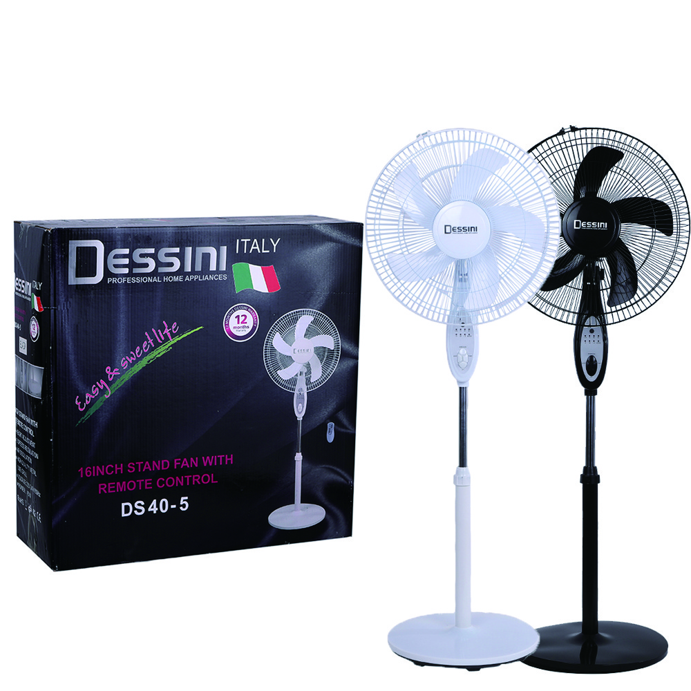 Dessini Modern Strong 3 Speed Electric Adjustable Cooling Floor Stand Fan Heater