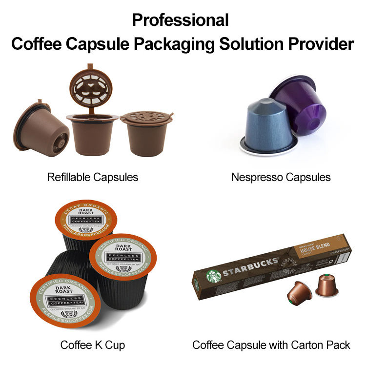 High Speed Automatic Powder Capsule Filling Sealing Machine Nespresso Coffee Capsule K Cup Filling Sealing Packing Machine