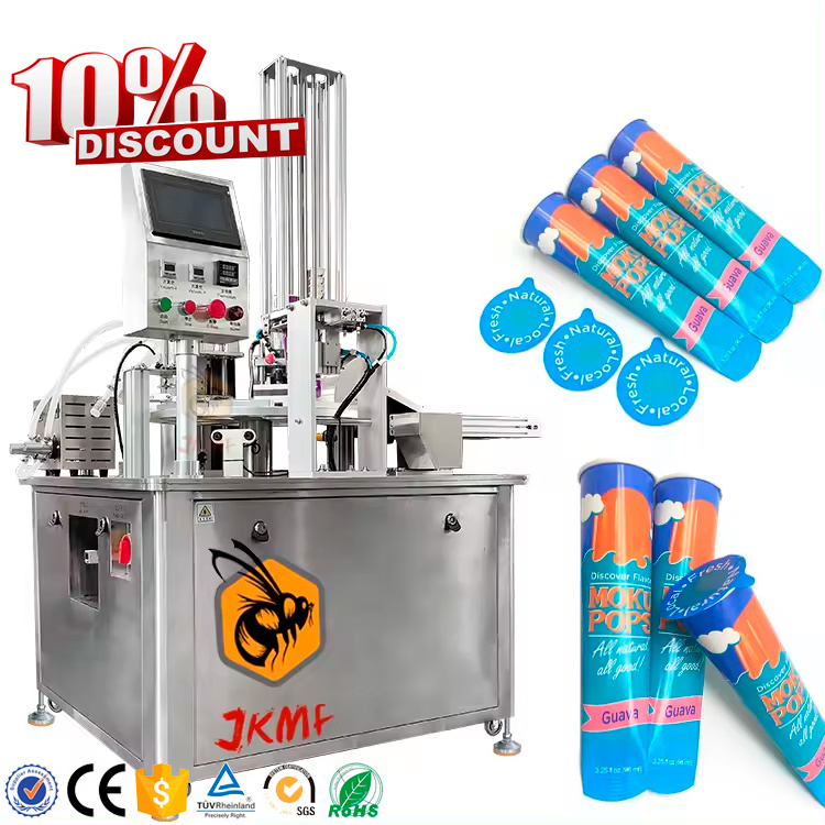 Automatic Juice Ice Lolly Paper Tube Filling Sealing Machine Calippo Tube Filling Sealing Machine Ice Pop Packing Machine