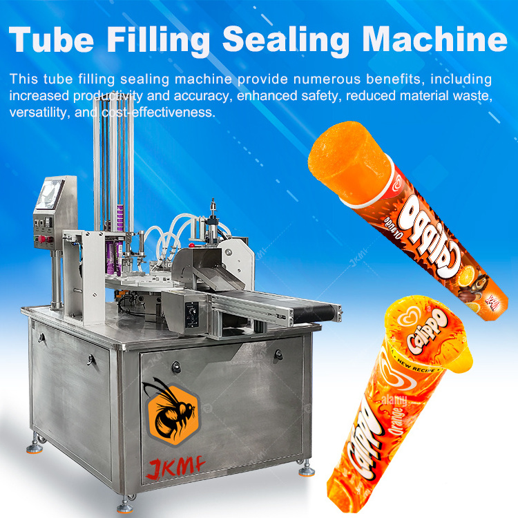 Automatic Juice Ice Lolly Paper Tube Filling Sealing Machine Calippo Tube Filling Sealing Machine Ice Pop Packing Machine