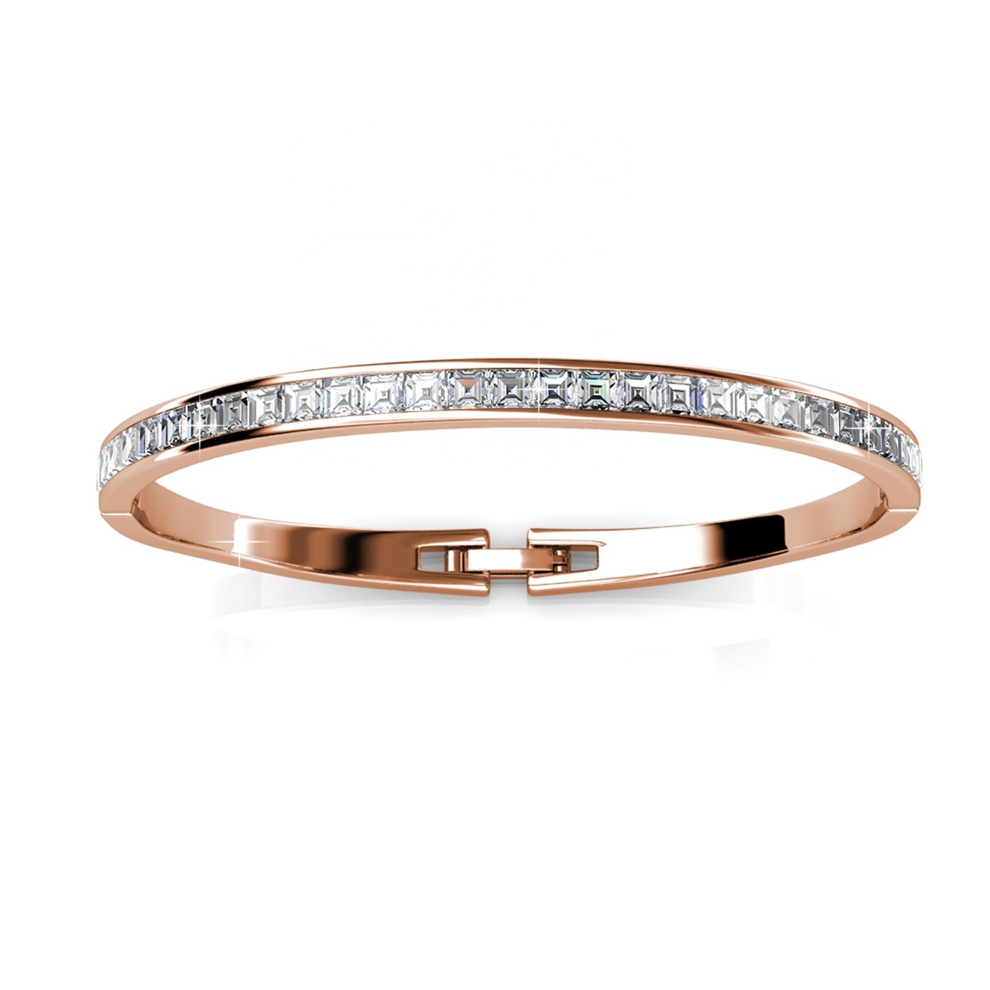 Destiny Jewellery Chic Bangle white gold plated bracelet bangle with crystal tennis bracelet Premium Grade Crystal from Austria