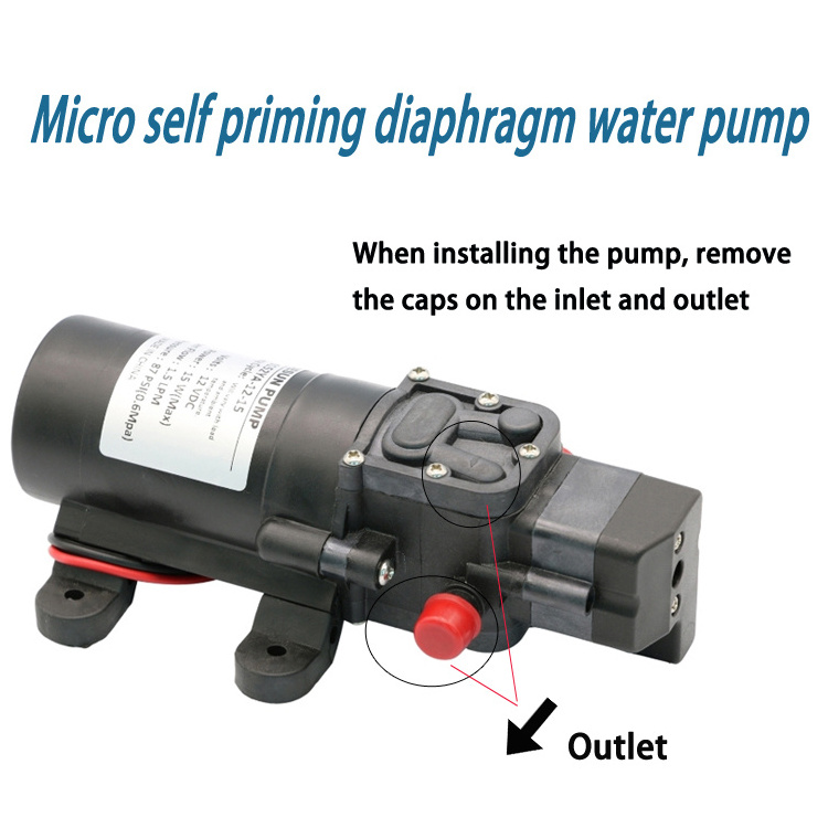 Factory Wholesales mini 12 volt 15w 1.5l/min dc diaphragm water pump with pressure switch