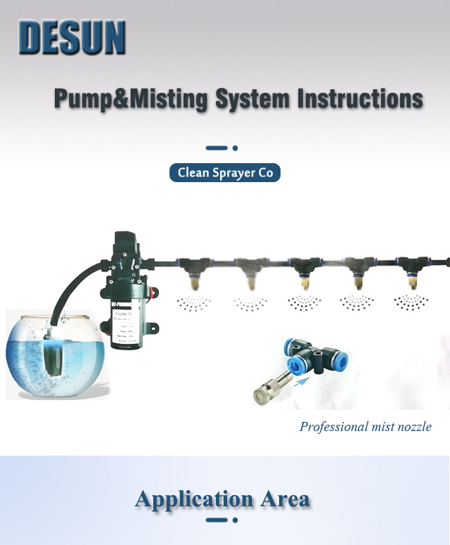 Electric Misting Pump High Pressure Diaphragm Garden Irrigation Sprayer Portable Water Pump Kits