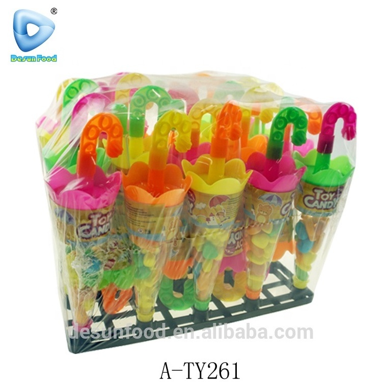 Hot Selling wholesale plastics umbrella toy candy factory