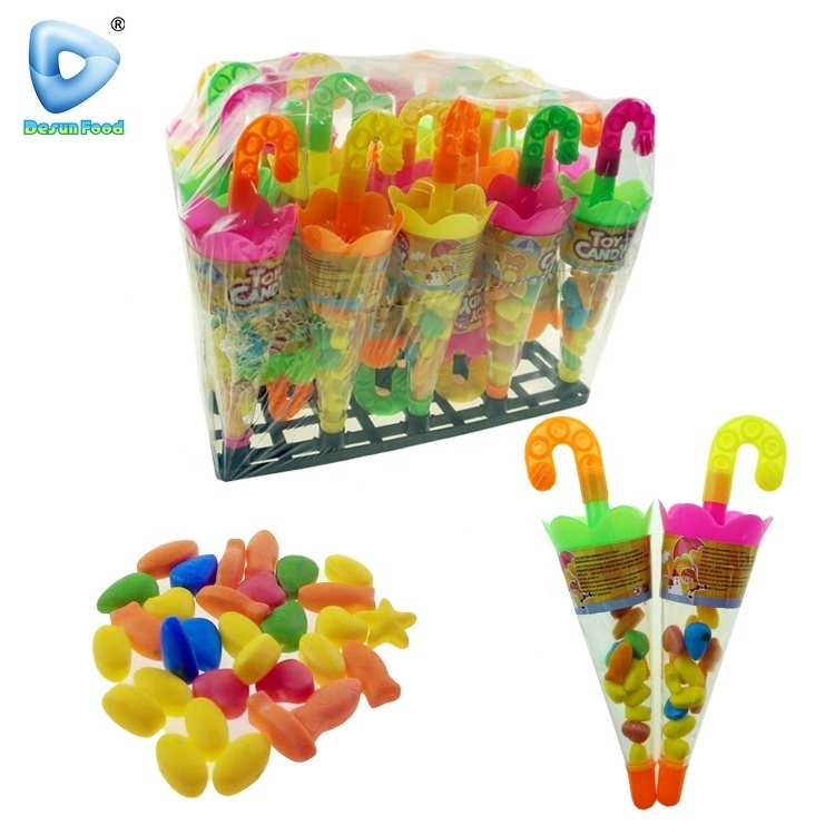 Hot Selling wholesale plastics umbrella toy candy factory