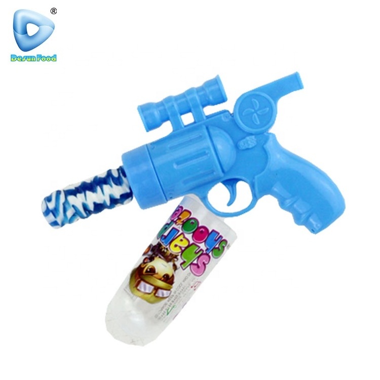 Hot Selling gun toy whistle sweet mix fruit flavor lollipop hard candy