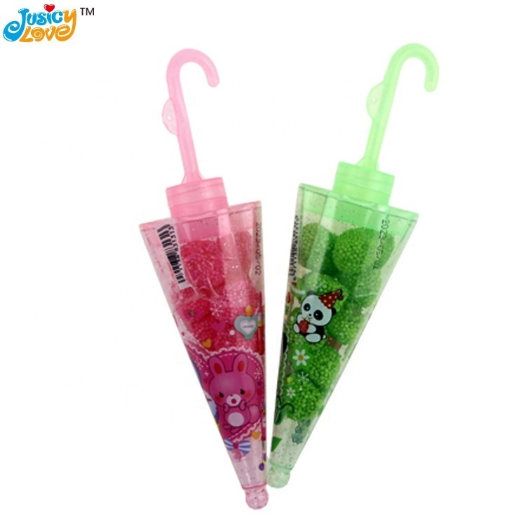 High quality wholesale colorful plastic umbrella toy jelly soft candy