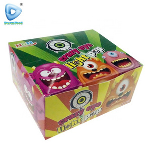 Colorful crazy eye pop light up lollipop candy