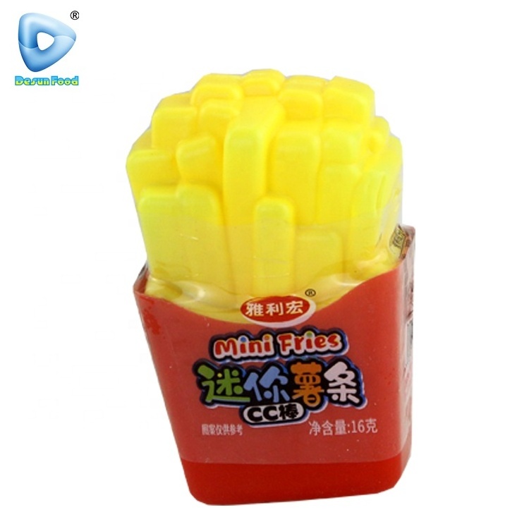 Hot Selling wholesale french fries shape fruity sweet cc stick candy