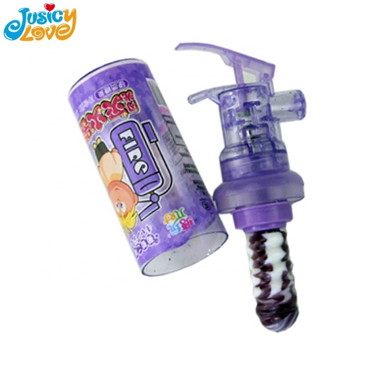 High-quality light up fire extinguisher swirl lollipop hard candy toys