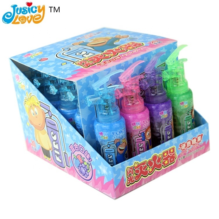 High-quality light up fire extinguisher swirl lollipop hard candy toys