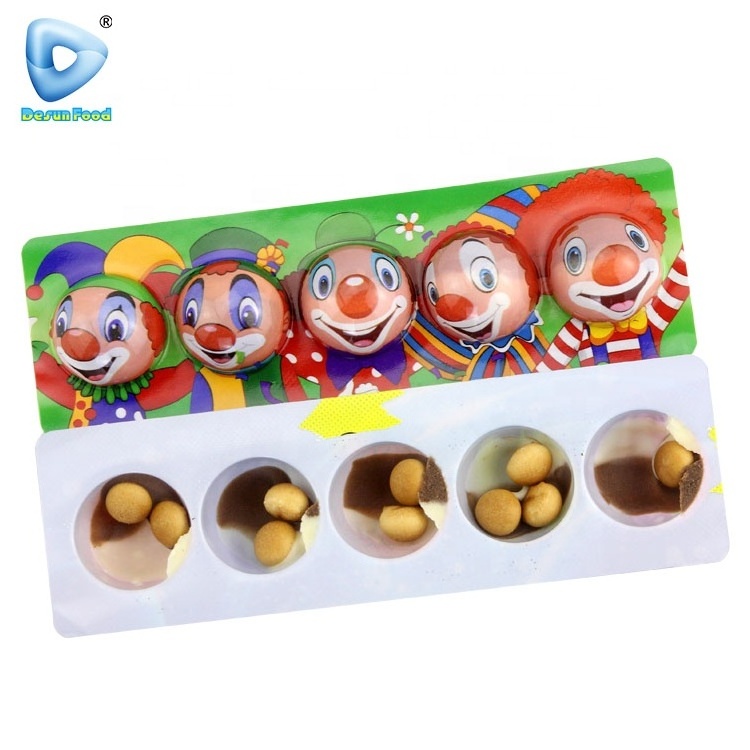 New Product Clown Pattern Halal Mini Sweet Chocolate With Biscuit