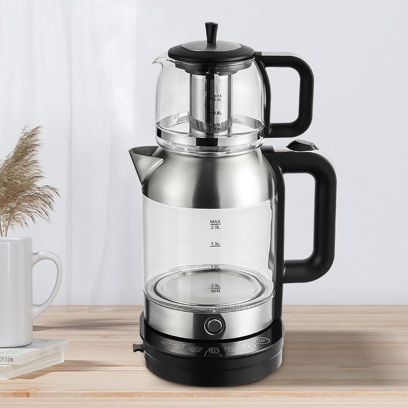 stainless steel keep warm High temperature heating samovar electric kettle electric tea maker set electric tea maker