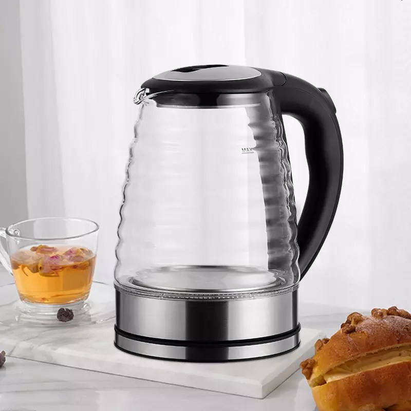 Wholesale Sale Clear Black Electric Kettles Hot Sale Electric Glass Kettle