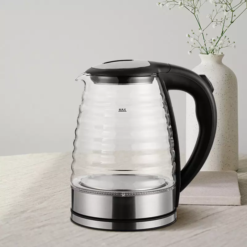 Wholesale Sale Clear Black Electric Kettles Hot Sale Electric Glass Kettle