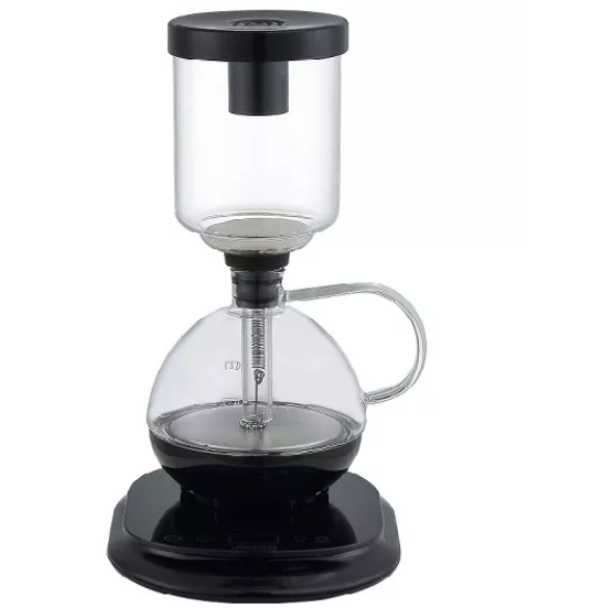 Home Kitchen Wooden  3cups Electric siphon espresso coffee maker coffee machine