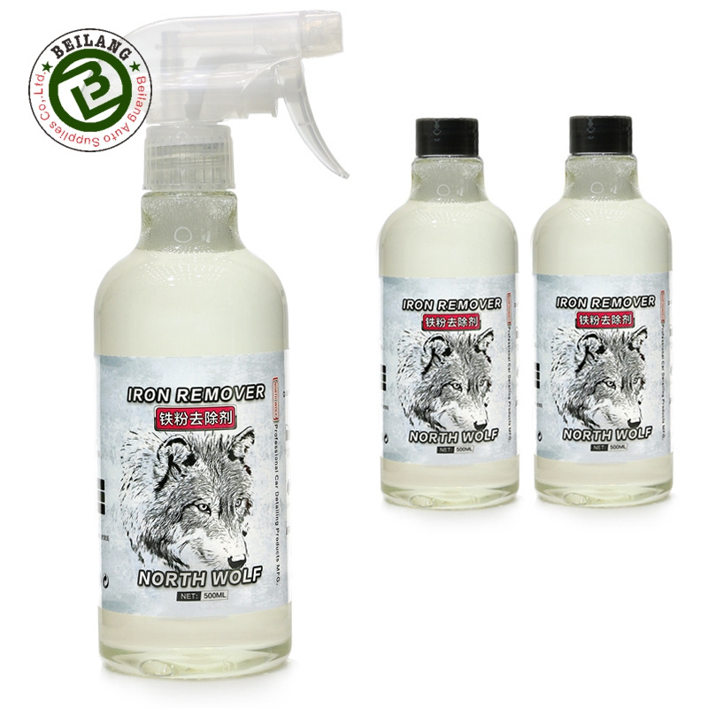 North Wolf Iron Remover Powder Liquid Spray 500ml Cleaning Rust Remover Car Wheel Cleaner