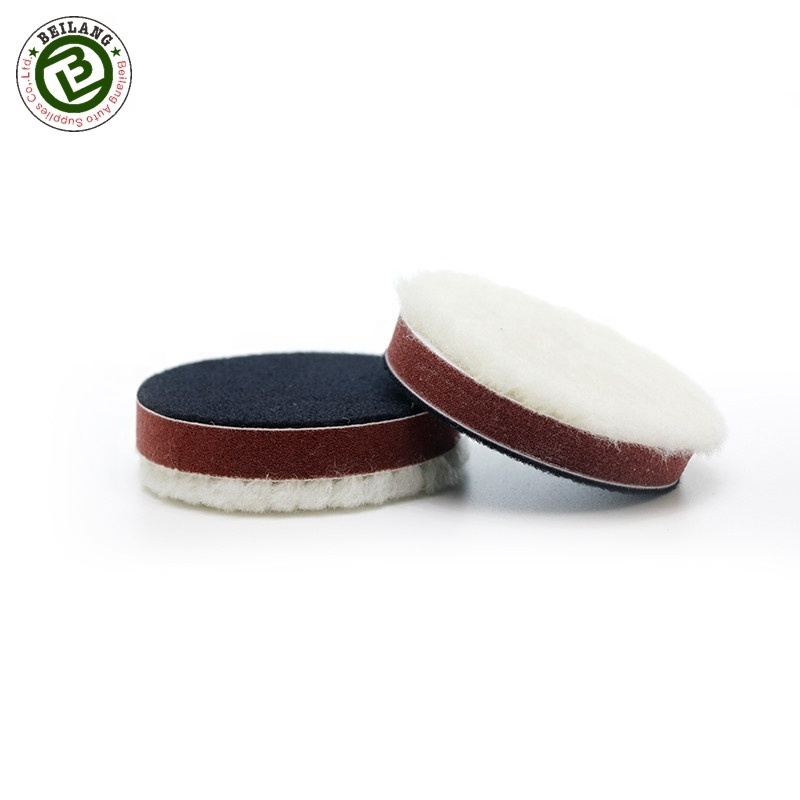 3 Inch Stripe Type 100% Wool Polishing Pad Car Detailing DA Wool Buffing Pad for Car Polishers