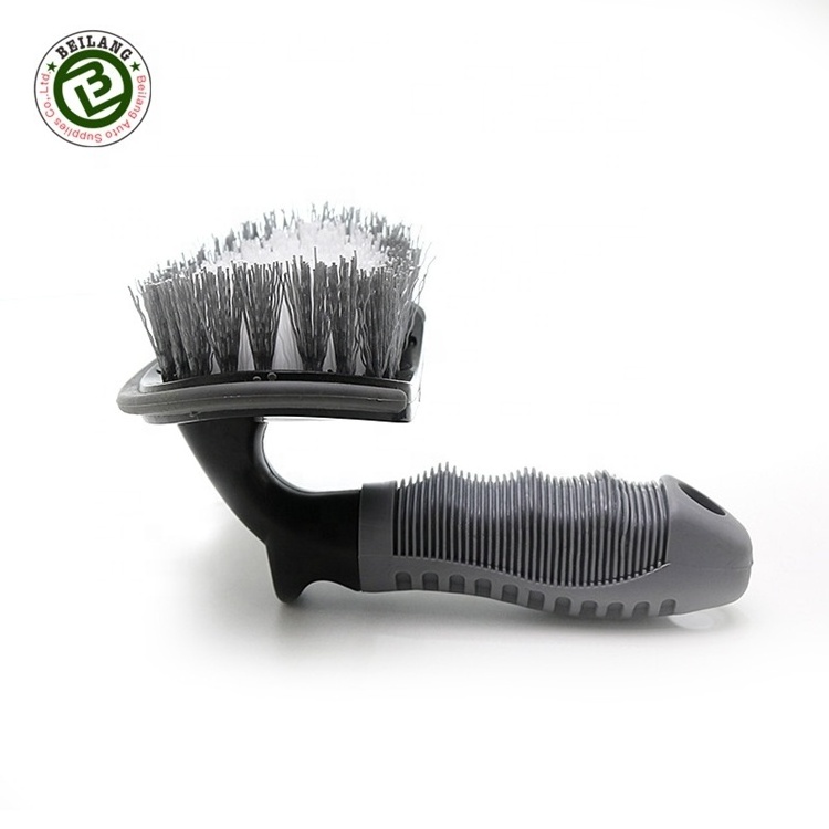 Car brush auto wheel hub brush car wheel cleaning grey detail brush