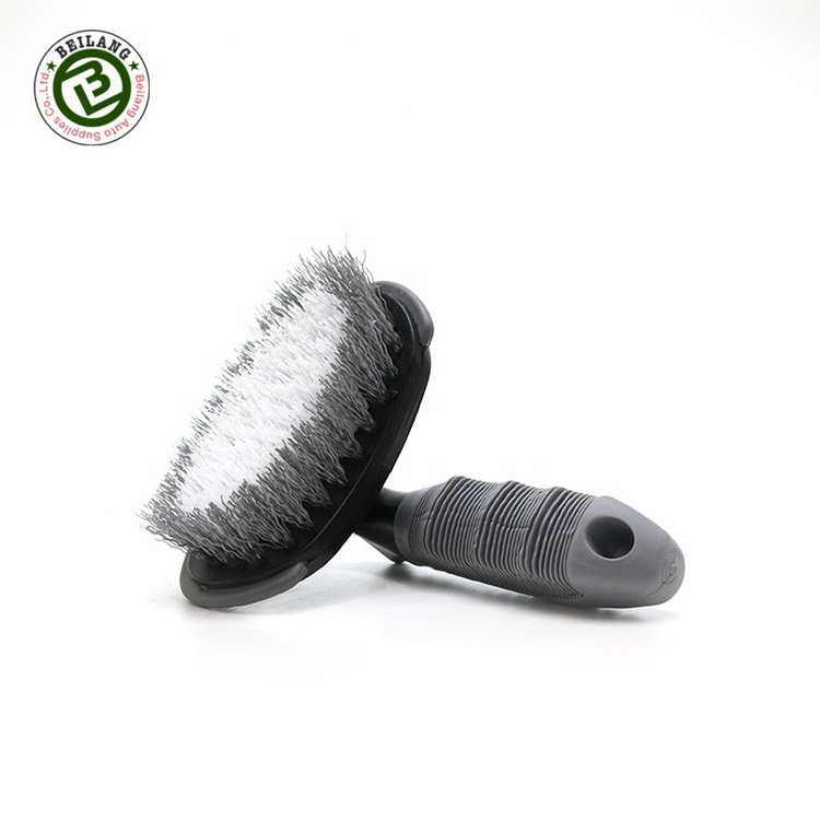 Car brush auto wheel hub brush car wheel cleaning grey detail brush