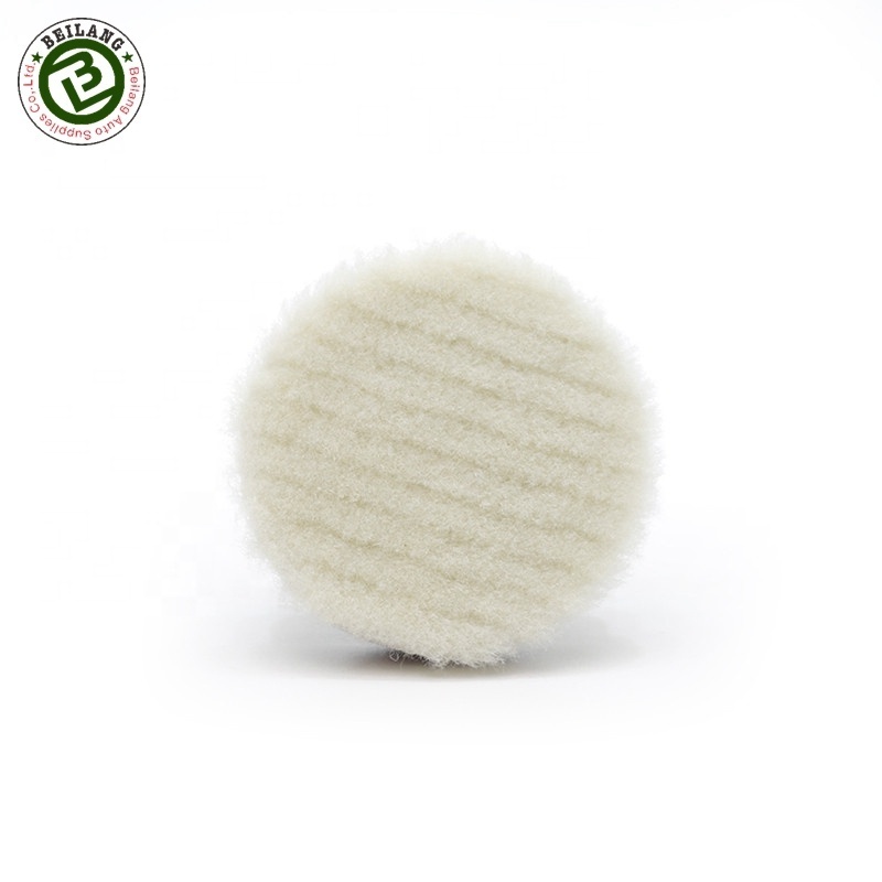 3 Inch Stripe Type 100% Wool Polishing Pad Car Detailing DA Wool Buffing Pad for Car Polishers