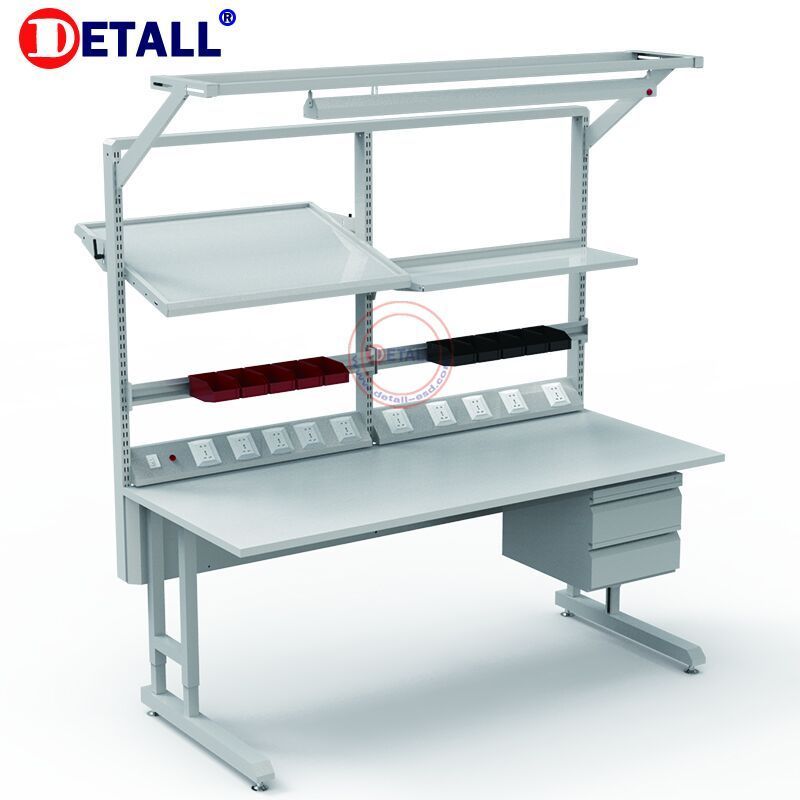 Detall ESD mobile phone adjustable work bench used industrial electronic esd workbenches