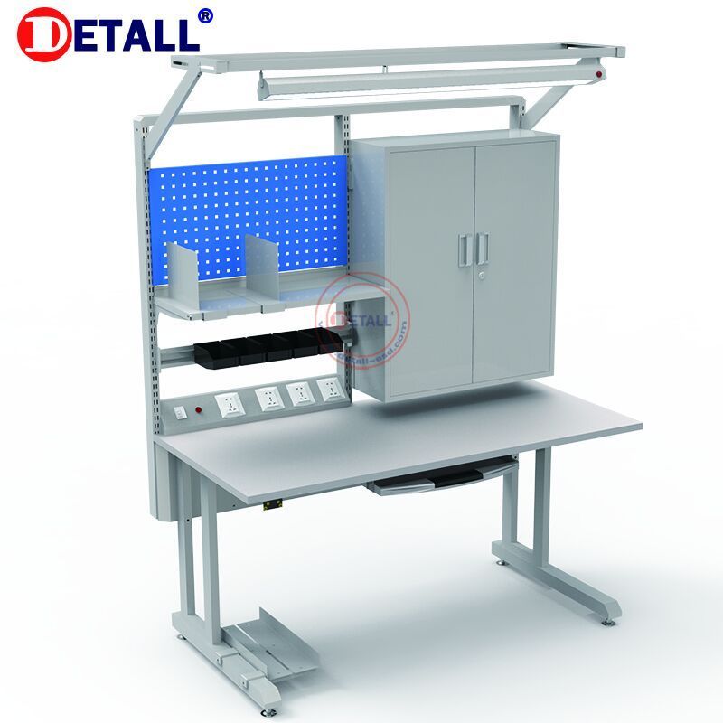 Detall ESD mobile phone adjustable work bench used industrial electronic esd workbenches