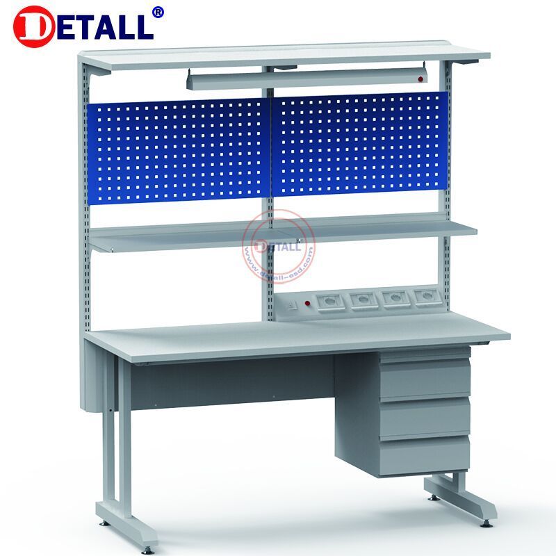 Detall ESD mobile phone adjustable work bench used industrial electronic esd workbenches