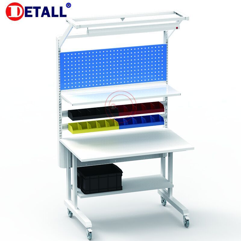 Detall ESD mobile phone adjustable work bench used industrial electronic esd workbenches