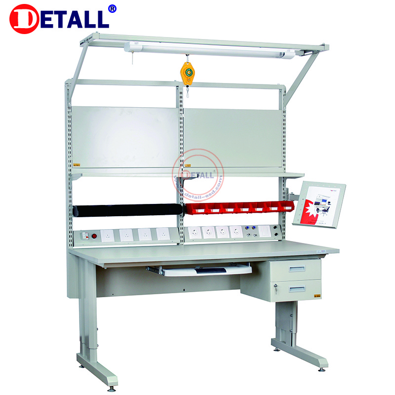 anti static work station electronics mobile dental lab workbench cell phone repair technician esd work table with computer