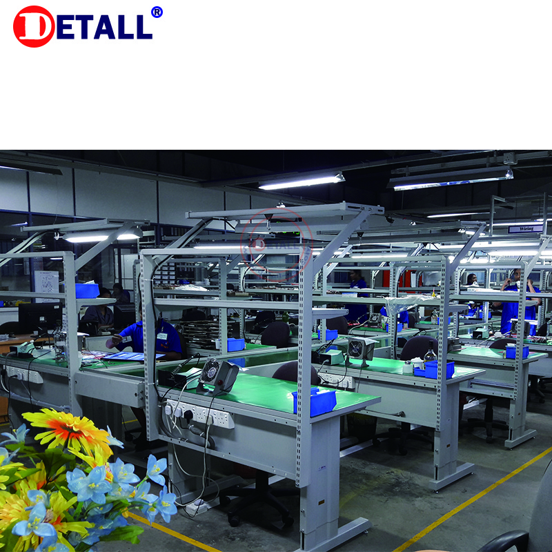 modular TV and air conditioner pvc conveyor belt production line with mobile assembly line table