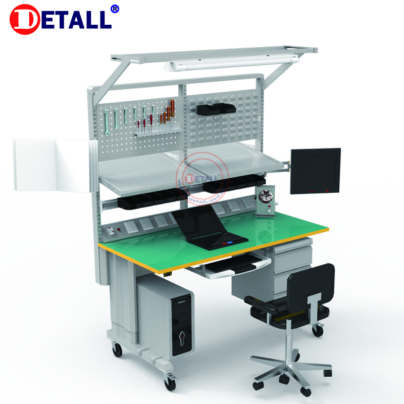 anti static work station electronics mobile dental lab workbench cell phone repair technician esd work table with computer